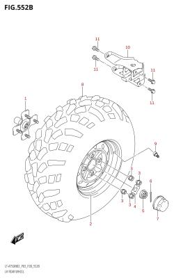 552B - LH REAR WHEEL (LT-A750X:M2:P28)