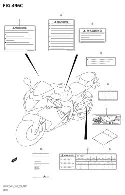 496C - LABEL (GSX-R750:L3:E33)