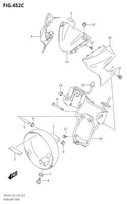 452C - HEADLAMP COVER (SV650A:L9:E28)