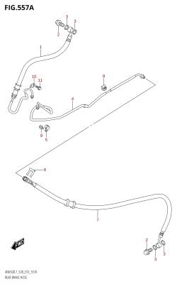 557A - REAR BRAKE HOSE