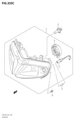 333C - HEADLAMP ((SV650S,SV650SU,SV650SUA,SV650SA):(E02,E19))