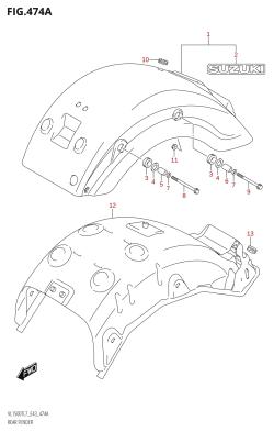 474A - REAR FENDER (VL1500BT:L7:E43)