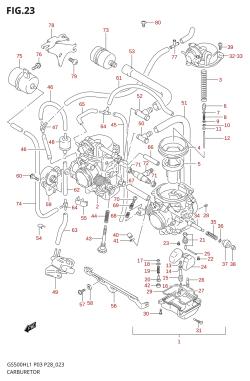 023 - CARBURETOR (GS500FH P03)