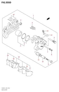 555D - REAR CALIPER (DL650A:L1:E02)