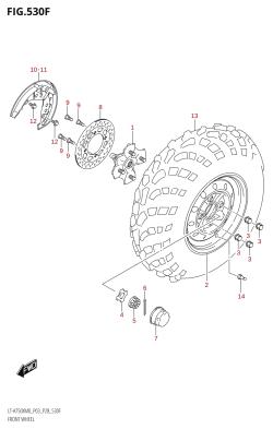 530F - FRONT WHEEL (LT-A750XP:M0:P33)