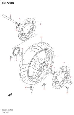 530B - FRONT WHEEL (GSF650A,GSF650SA,GSF650UA,GSF650SUA)