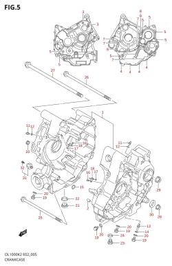005 - CRANKCASE (MODEL K2 /​ K3 /​ K4 /​ K5)