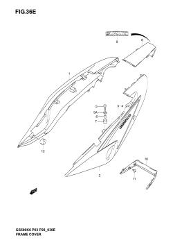 36E - FRAME COVER (GS500K6 P28)
