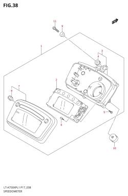 038 - SPEEDOMETER ASSY (LT-A750XPL1 P17)