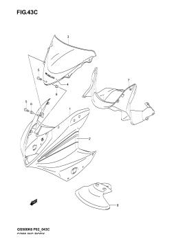 43C - COWLING BODY (GS500FK6 /​ FUK6)