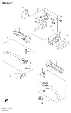 467B - HANDLE LEVER (AN650:L3:E19)