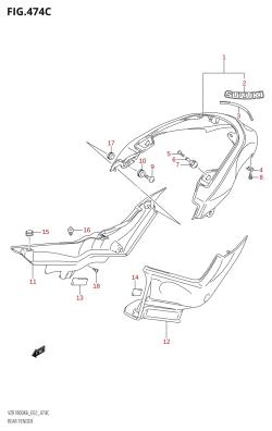 474C - REAR FENDER ((VZR1800,VZR1800U2,VZR1800N,VZR1800NU2):K8)