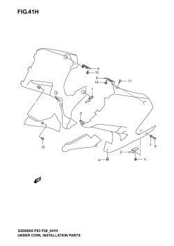 41H - UNDER COWLING INSTALLATION PARTS (GS500FK4 /​ K5 /​ K6)