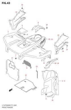 043 - FRONT FENDER (LT-A750XK8 P17,P24)