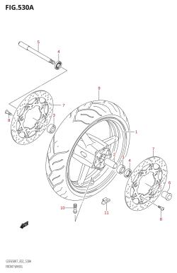 530A - FRONT WHEEL (GSF650,GSF650S,GSF650U,GSF650SU)