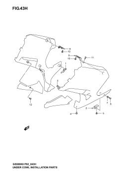 43H - UNDER COWLING INSTALLATION PARTS (GS500FK4 /​ K5 /​ K6 /​ FUK4 /​ K5 /​ K6)