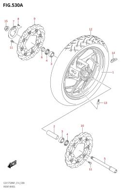 530A - FRONT WHEEL (GSX-S750A)
