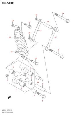 543C - REAR CUSHION LEVER (VZ800:L3:E24)