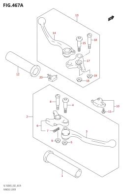467A - HANDLE LEVER (K5,K6)