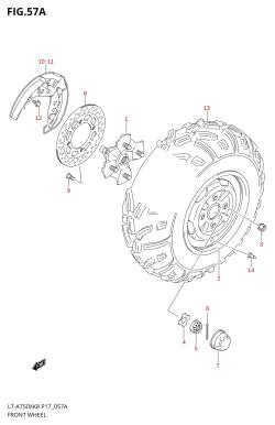 57A - FRONT WHEEL (LT-A750XK9 /​ XZK9)