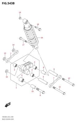 543B - REAR CUSHION LEVER (SV650A:L9:E19)