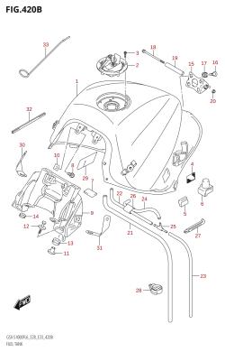 420B - FUEL TANK (GSX-S1000FA:L6:E28)