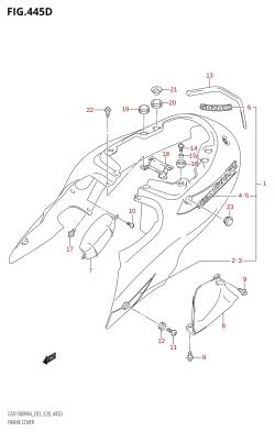 445D - FRAME COVER (GSX1300RZ:K6)