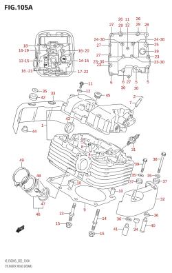 105A - CYLINDER HEAD (REAR)