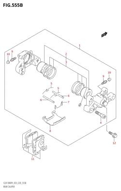 555B - REAR CALIPER (GSX1300R:K3)