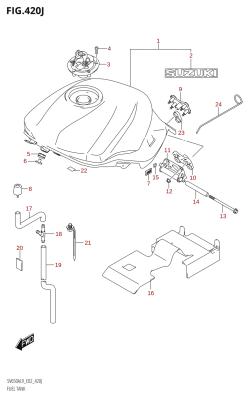 420J - FUEL TANK (SV650AU:L9:E19)