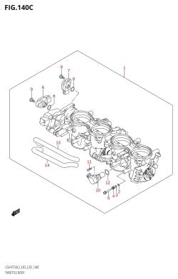 140C - THROTTLE BODY (GSX-R750:L3:E33)