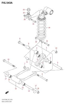 543A - REAR CUSHION LEVER