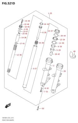 521D - FRONT FORK DAMPER (SV650XA:L9:E19)