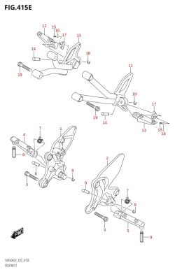 415E - FOOTREST (SV650AU:L9:E02)