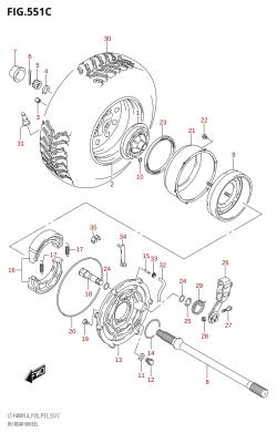 551C - RH REAR WHEEL (LT-F400FZ:L4:P28)