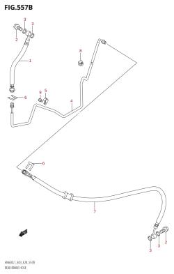 557B - REAR BRAKE HOSE (AN650:L1:E33)