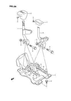 036 - TRANSMISSION LEVER