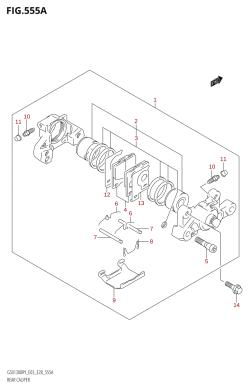 555A - REAR CALIPER (GSX1300R:(X,Y,K1,K2),GSX1300RZ)