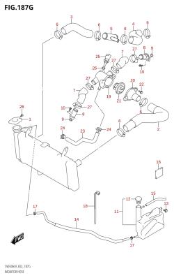 187G - RADIATOR HOSE (SV650XAU:L9:E02)