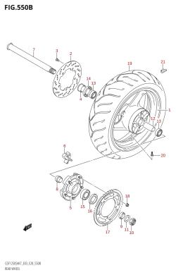 550B - REAR WHEEL (GSF1250S)