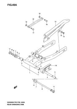 49A - REAR SWINGING ARM (MODEL K4 /​ K5 /​ K6)