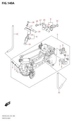 140A - THROTTLE BODY (SV650:L8:E03)