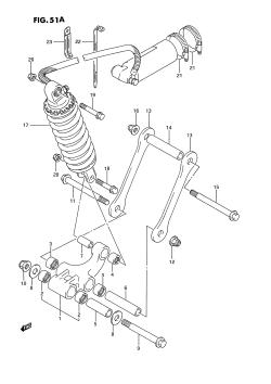 51A - REAR CUSHION LEVER (MODEL R /​ S)