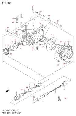 032 - FINAL BEVEL GEAR (REAR) (LT-A750XPK9 P24)