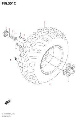 551C - RH REAR WHEEL (LT-A750XPZM0 P24)