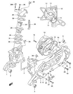 02A - CRANKCASE (MODEL AY50WR K2, SEE NOTE)