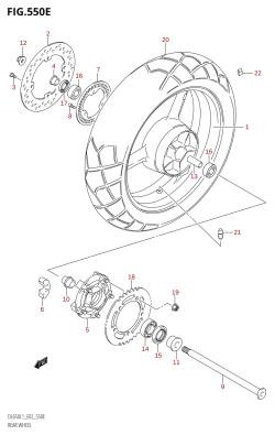 550E - REAR WHEEL (DL650A:L1:E19)