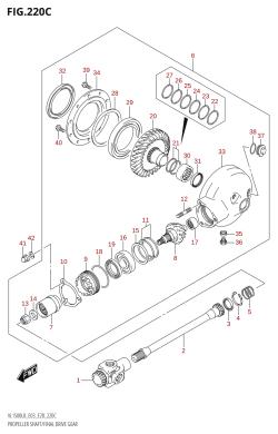 220C - PROPELLER SHAFT /​ FINAL DRIVE GEAR (VL1500B:L8:E33)