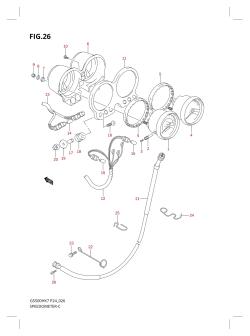 026 - SPEEDOMETER - TACHOMETER (GS500FH)