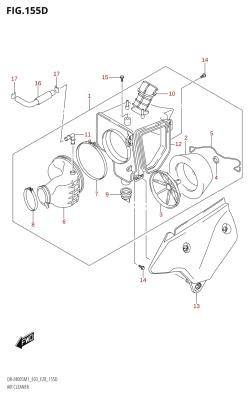 155D - AIR CLEANER (DR-Z400S)